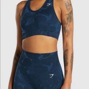 Blue Camo Gymshark Adapt Set Small Leggings Medium Top